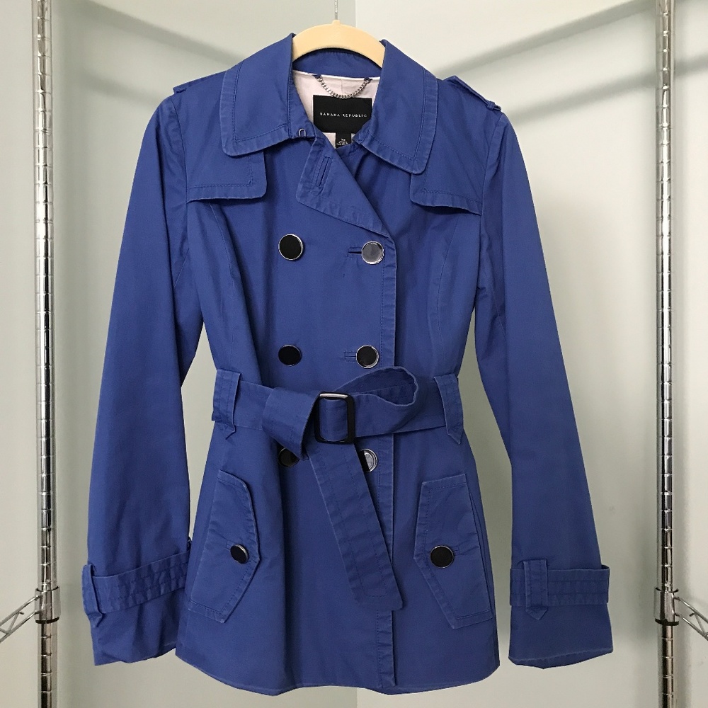 Banana Republic Blue Trench Coat
